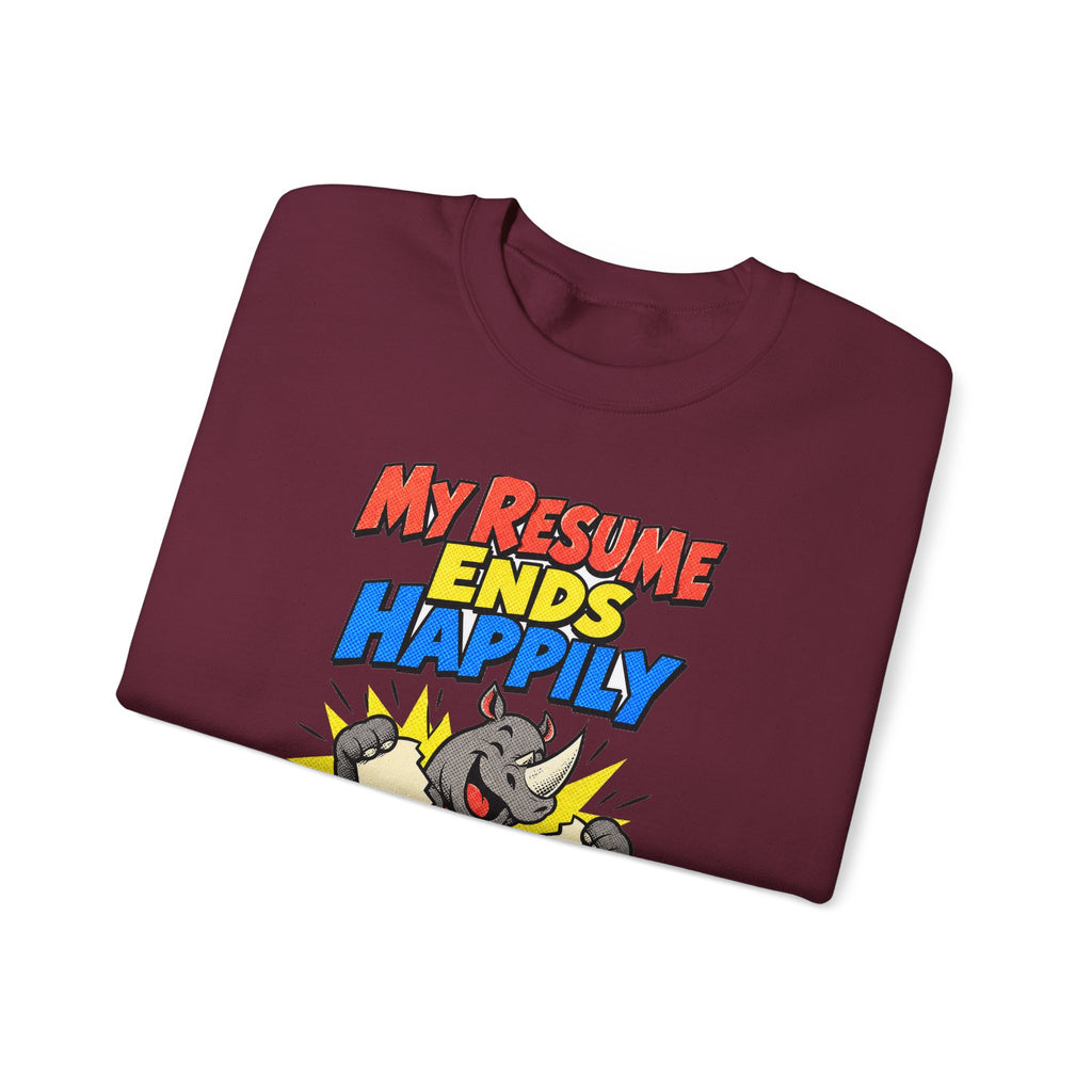 Funny Retirement Sweatshirt My Resume Ends Happily, Retirement Gift Tee, Comfort Colors Graphic T-Shirt