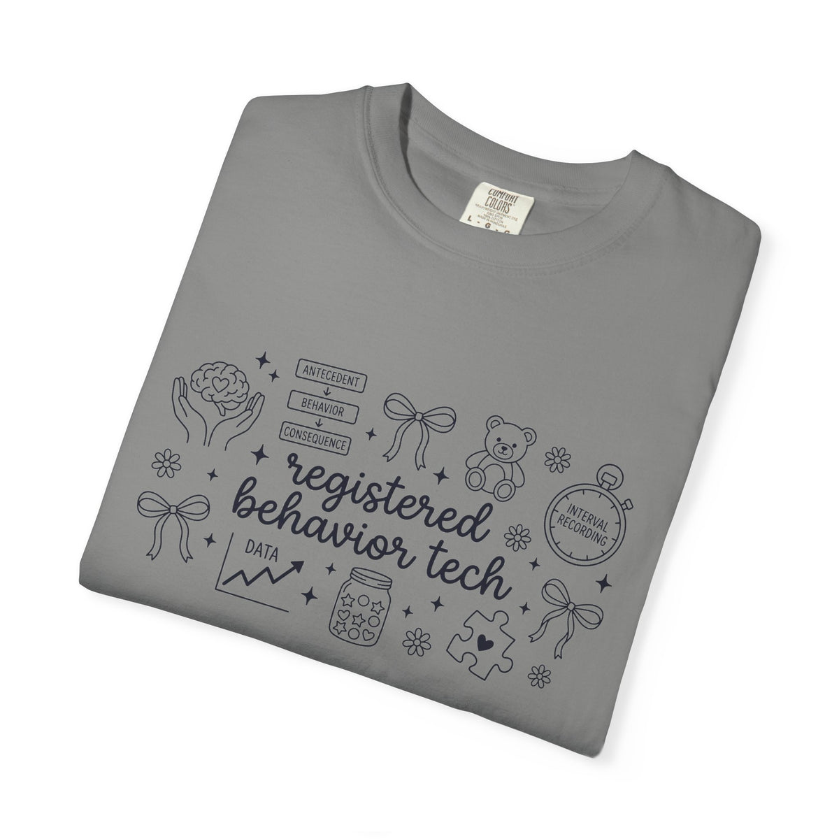 Registered Behavior Tech Doodle Shirt, ABA Data Line Art Tee, RBT Shirt, Behavior Analyst Gift