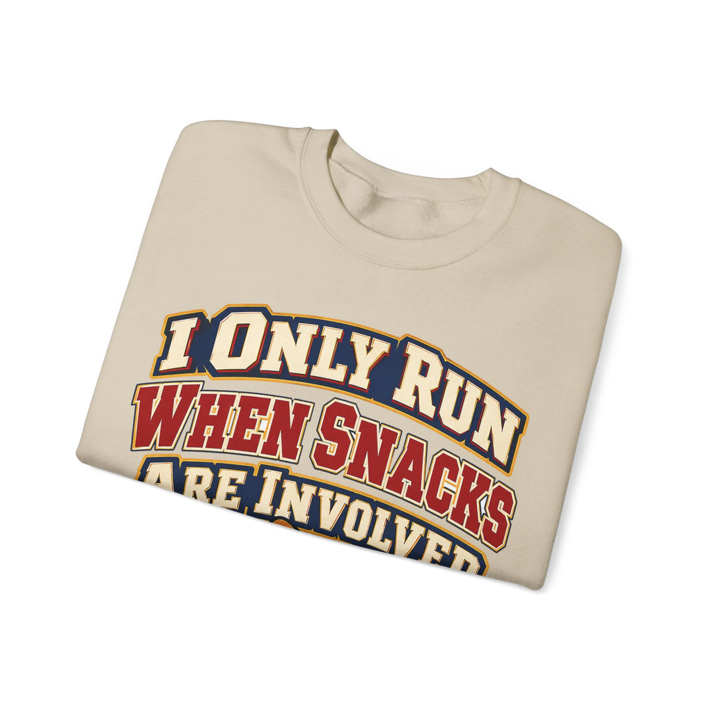 Funny Gym Sweatshirt I Only Run When Snacks Are Involved Corgi Sweatshirt, Funny Running Gift
