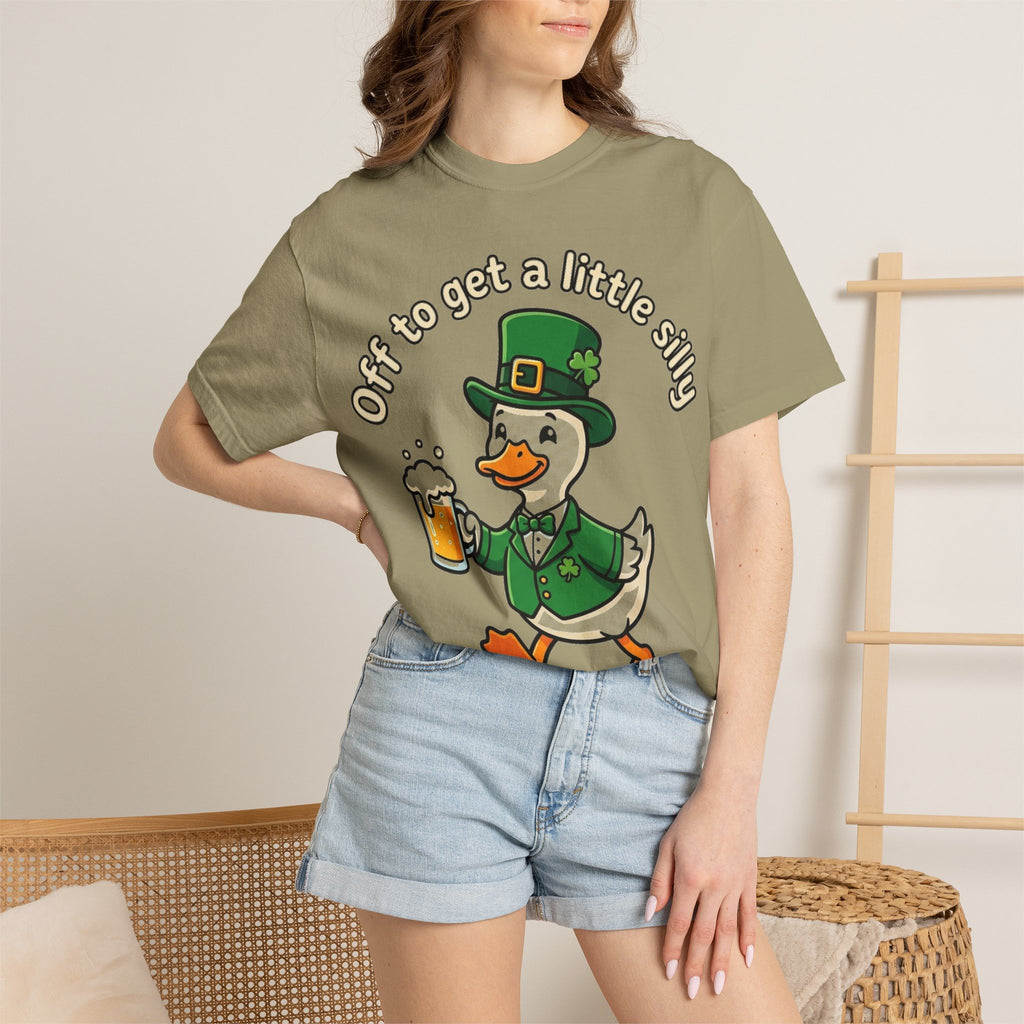 Off To Get A Little Silly Bold Shirt, Leprechaun Duck Beer Tee, Funny St Patricks Day Shirt, Irish Gift