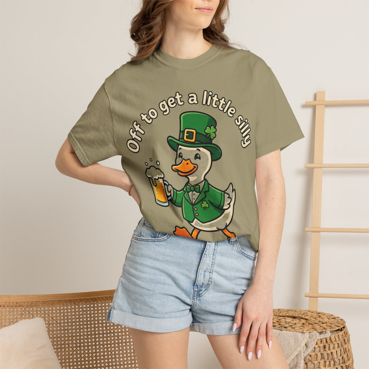 Off To Get A Little Silly Bold Shirt, Leprechaun Duck Beer Tee, Funny St Patricks Day Shirt, Irish Gift