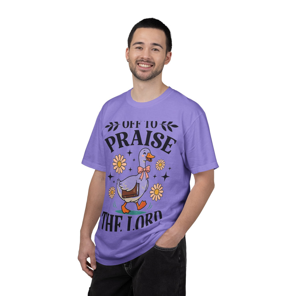 Off To Praise The Lord Shirt, Funny Christian Goose Tee, Daisy Church Shirt, Faith Gift