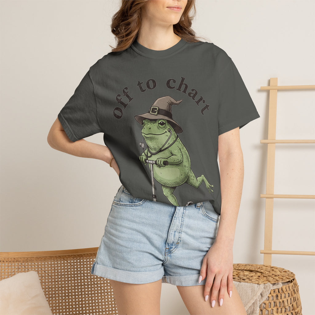 Off To Chart Shirt, Witch Hat Frog Nurse Scooter Tee, Funny Charting RN Shirt, Nurse Gift
