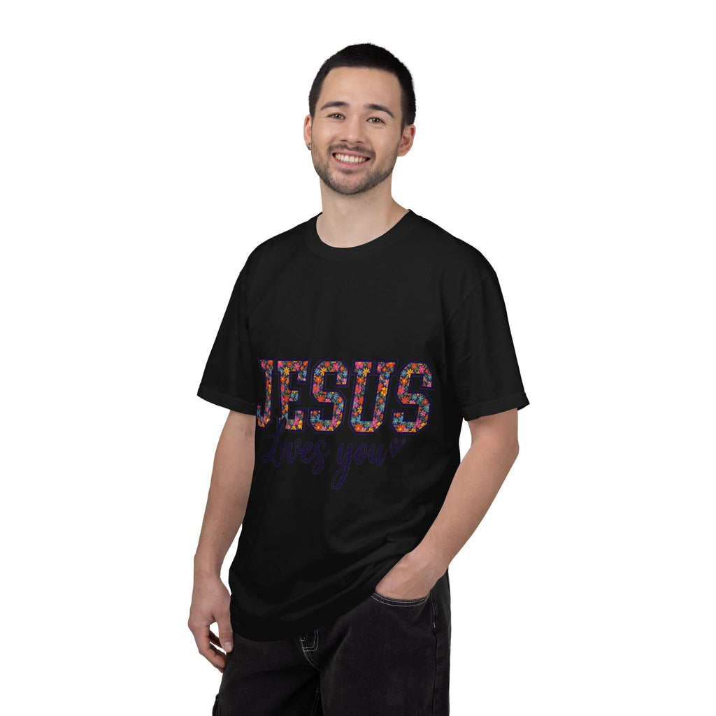 Jesus Loves You Shirt, Floral Varsity Christian Tee, Faith Statement Shirt, Church Gift