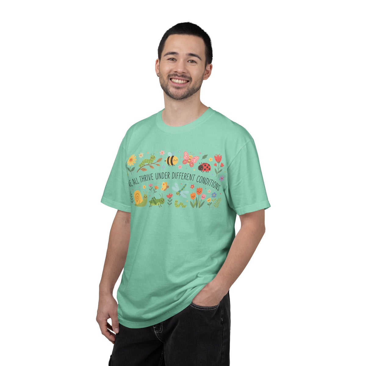 We All Thrive Under Different Conditions Shirt, Neurodiversity Garden Tee, Inclusion Teacher Shirt, SPED Gift