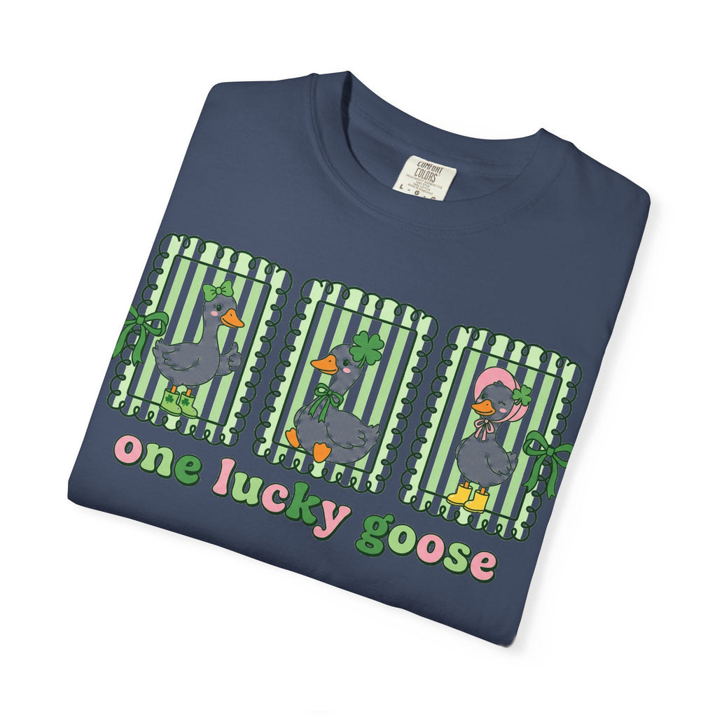 One Lucky Goose Framed Panels Shirt, Irish Goose Trio Tee, St Patricks Day Shirt, Funny Gift