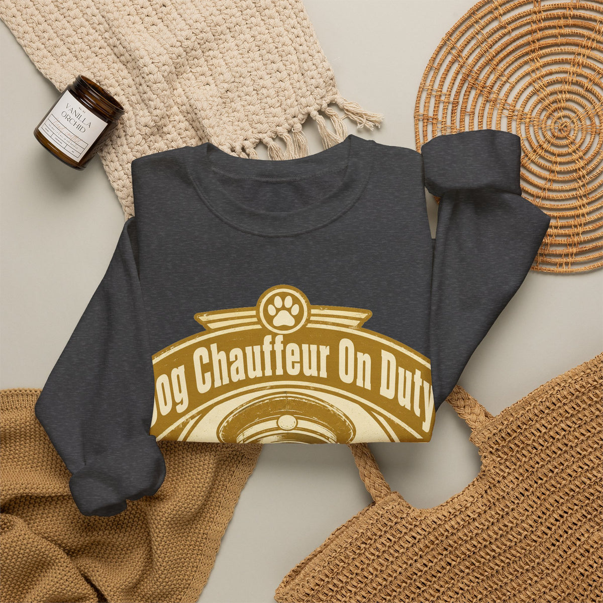 Dog Chauffeur On Duty Golden Retriever Sweatshirt | Funny Dog Lover Crewneck