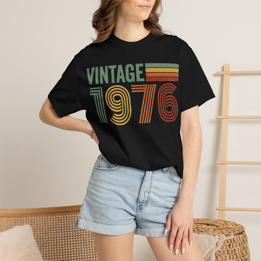 Vintage 1976 Shirt, Retro Stripe 50th Birthday Tee, Born In 1976 Shirt, Birthday Gift