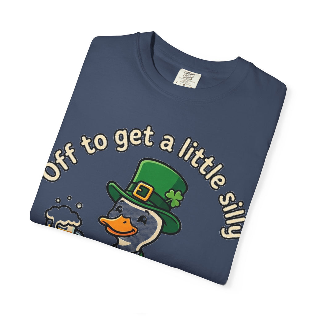 Off To Get A Little Silly Bold Shirt, Leprechaun Duck Beer Tee, Funny St Patricks Day Shirt, Irish Gift