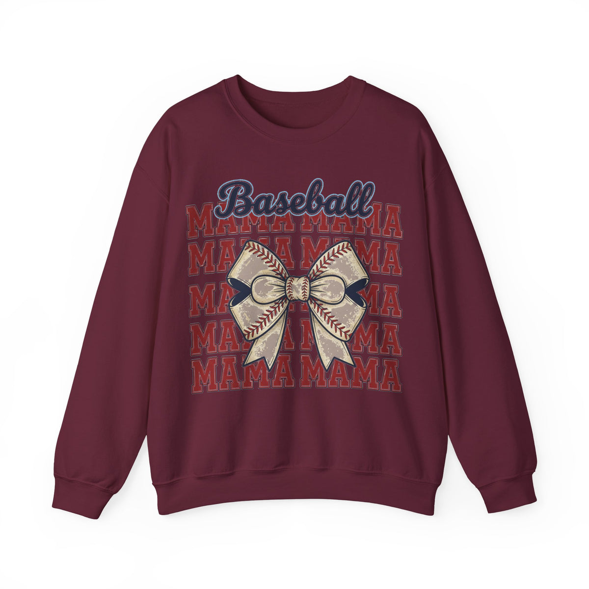 Baseball Mama Sweatshirt, Retro Stacked Mama Baseball Bow Sweatshirt, Baseball Mom Gift, Game Day Sweatshirt, Softball Mama Sweatshirt, Spor