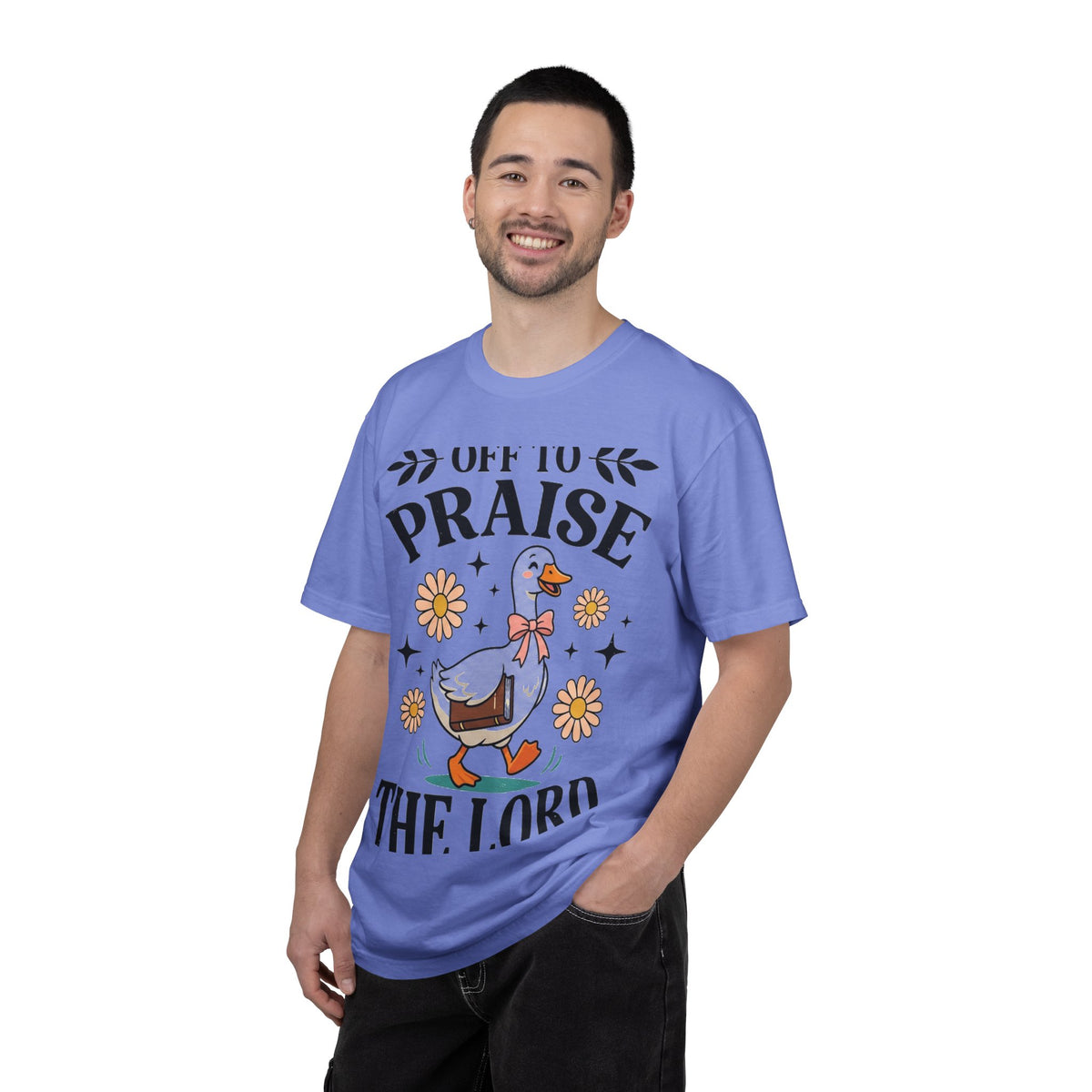 Off To Praise The Lord Shirt, Funny Christian Goose Tee, Daisy Church Shirt, Faith Gift
