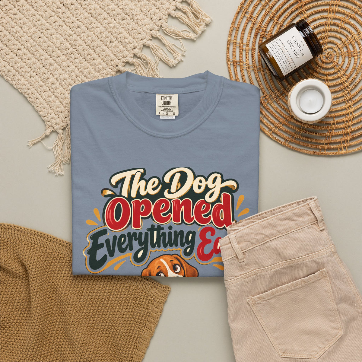 Funny Dog Mom Gift The Dog Opened Everything Early Shirt, Dog Lover Humor Shirt, Christmas Gift for Dog Dad Pet Parent