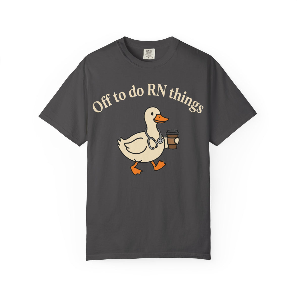 Off To Do RN Things Shirt, Funny Nurse Duck Coffee Tee, Stethoscope Duck Shirt, Nurse Gift