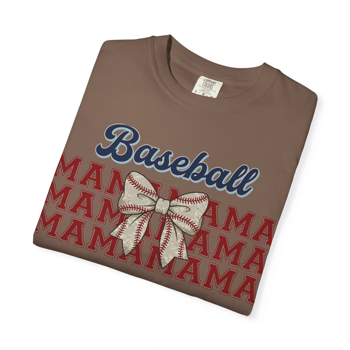 Baseball Mama Shirt, Stacked Varsity Mama Tee, Baseball Bow Mom Shirt, Game Day Baseball Mom Gift
