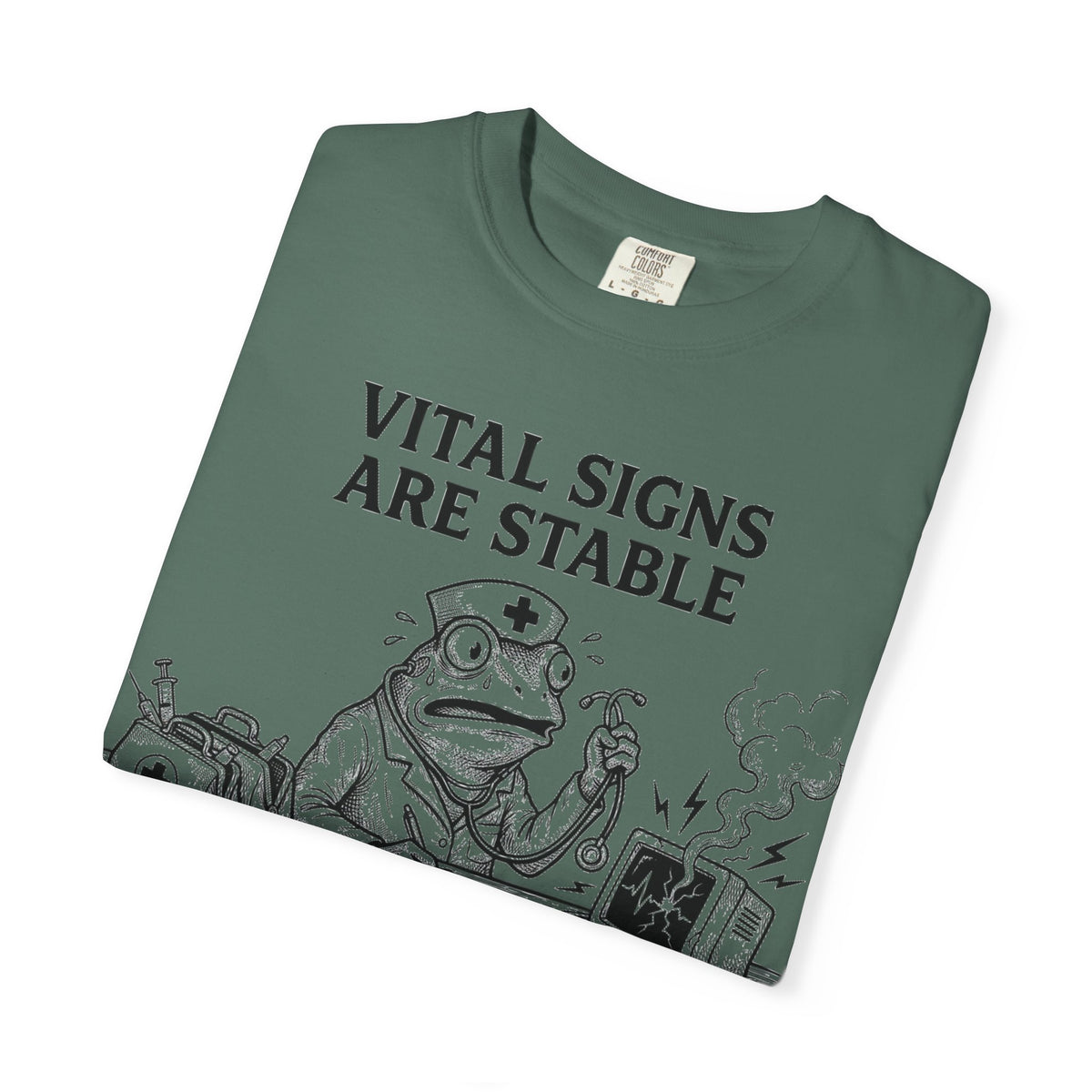 Vital Signs Are Stable I Am Not Shirt, Funny Nurse Frog Tee, Burnt Out RN Shirt, Night Shift Gift