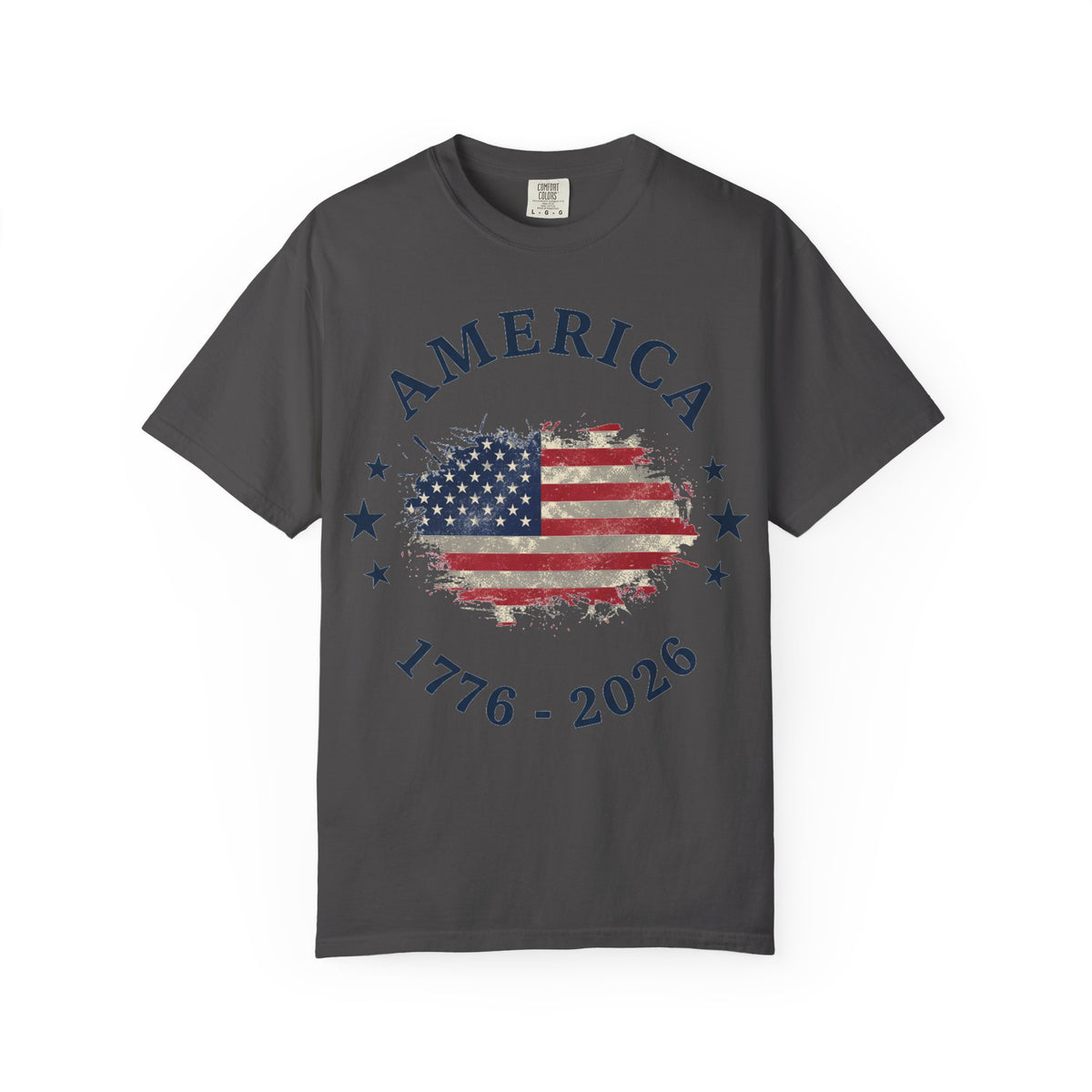 America 1776 2026 Arched Shirt, Vintage Flag Splash Tee, Patriotic Americana Shirt, Independence Day Gift