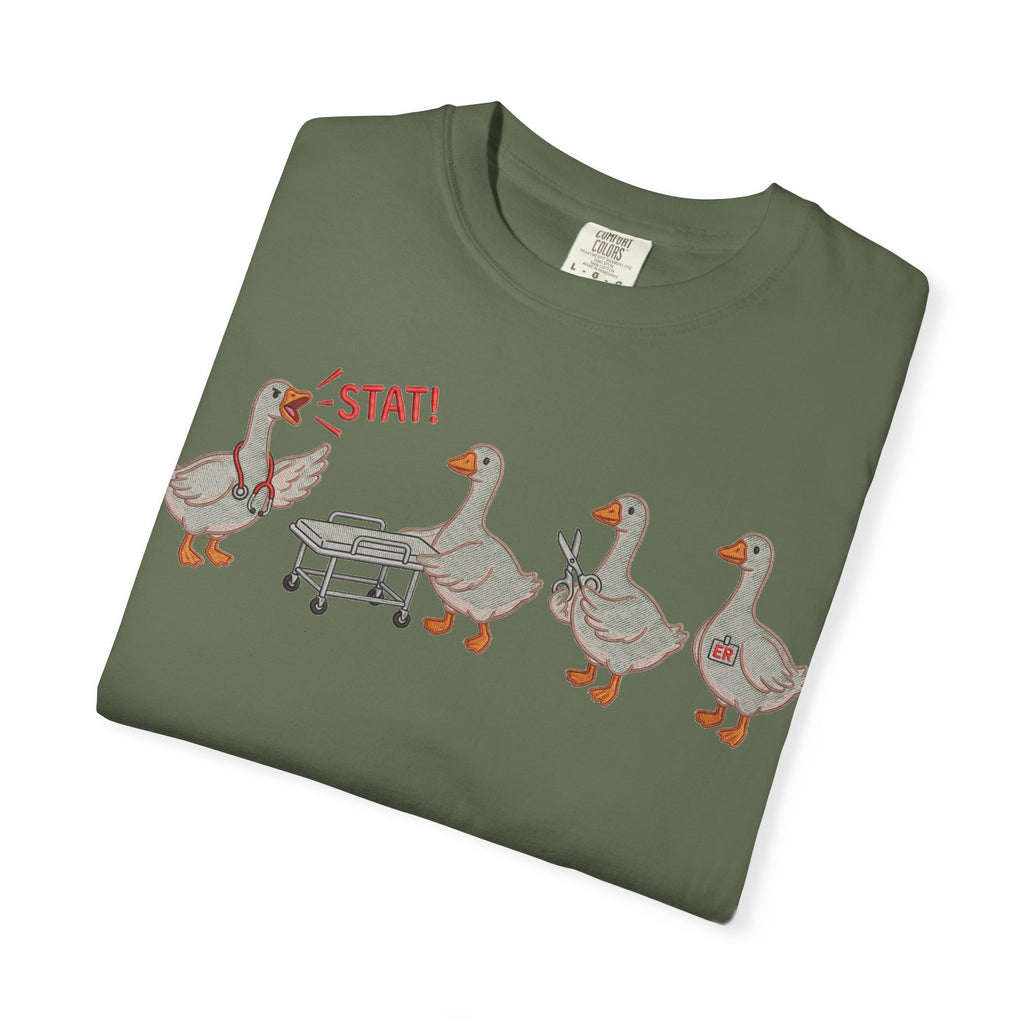 Nurse Goose Squad Stat Shirt, Funny ER Geese Tee, Night Shift Nurse Shirt, RN Team Gift