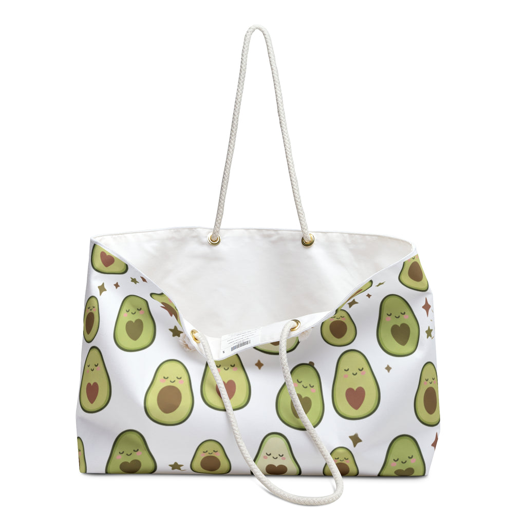 Cute Avocado Pattern Weekender Bag — Cute Avocado Travel Tote