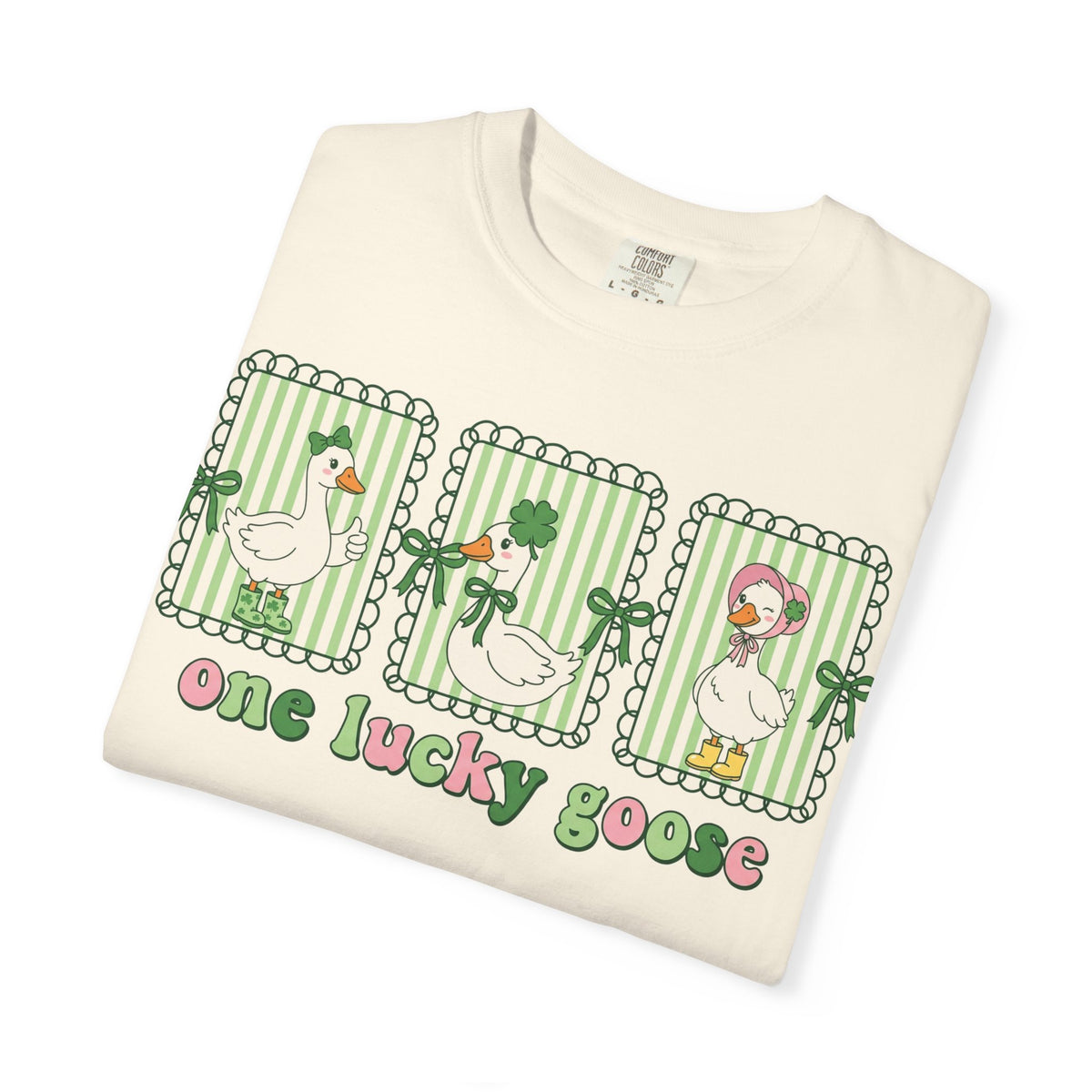 One Lucky Goose Shirt, St Patricks Day Goose Trio Tee, Funny Irish Shirt, Shamrock Gift