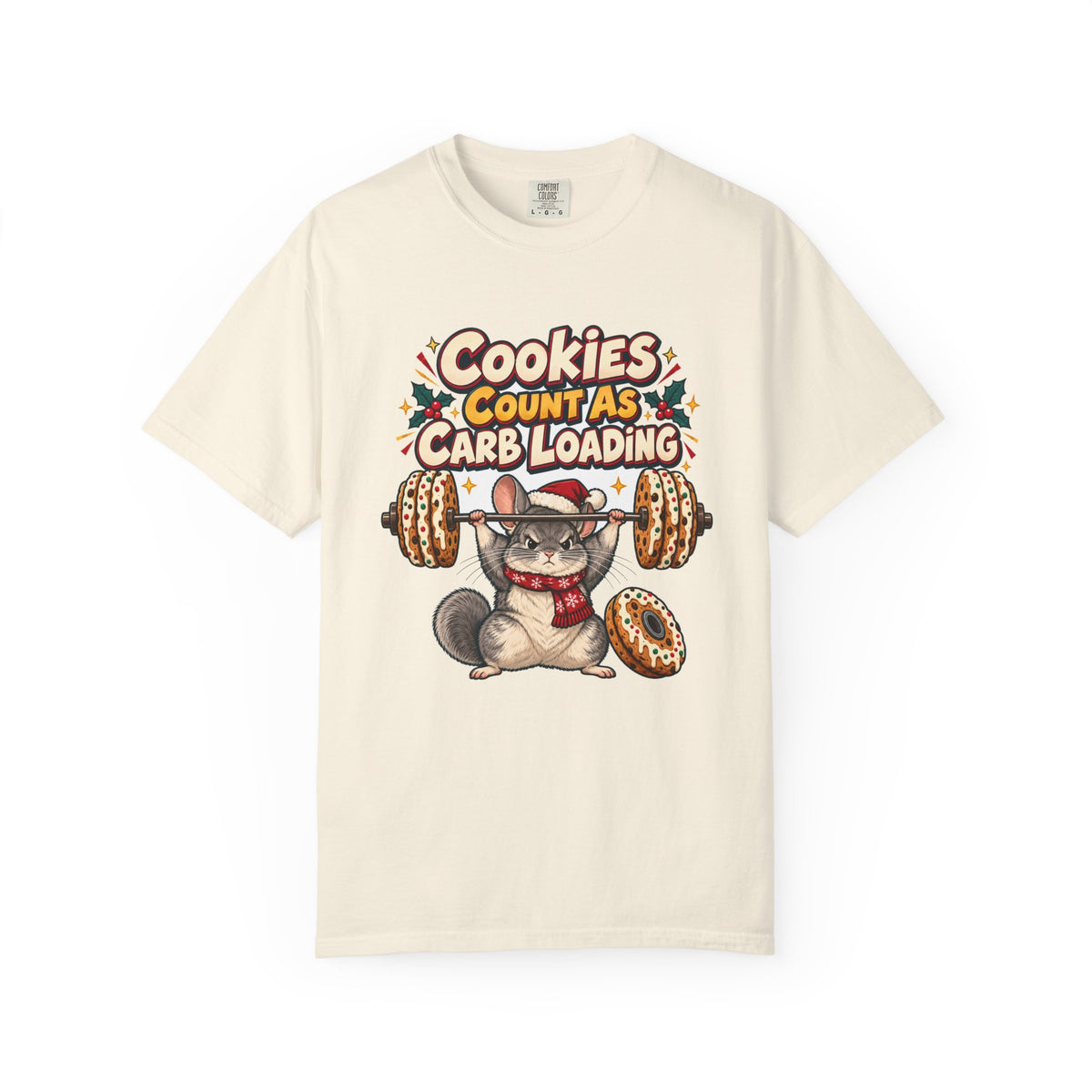 Funny Gym Christmas Shirt Cookies Count As Carb Loading Shirt, Funny Holiday Gift Shirt, Christmas Gift Idea