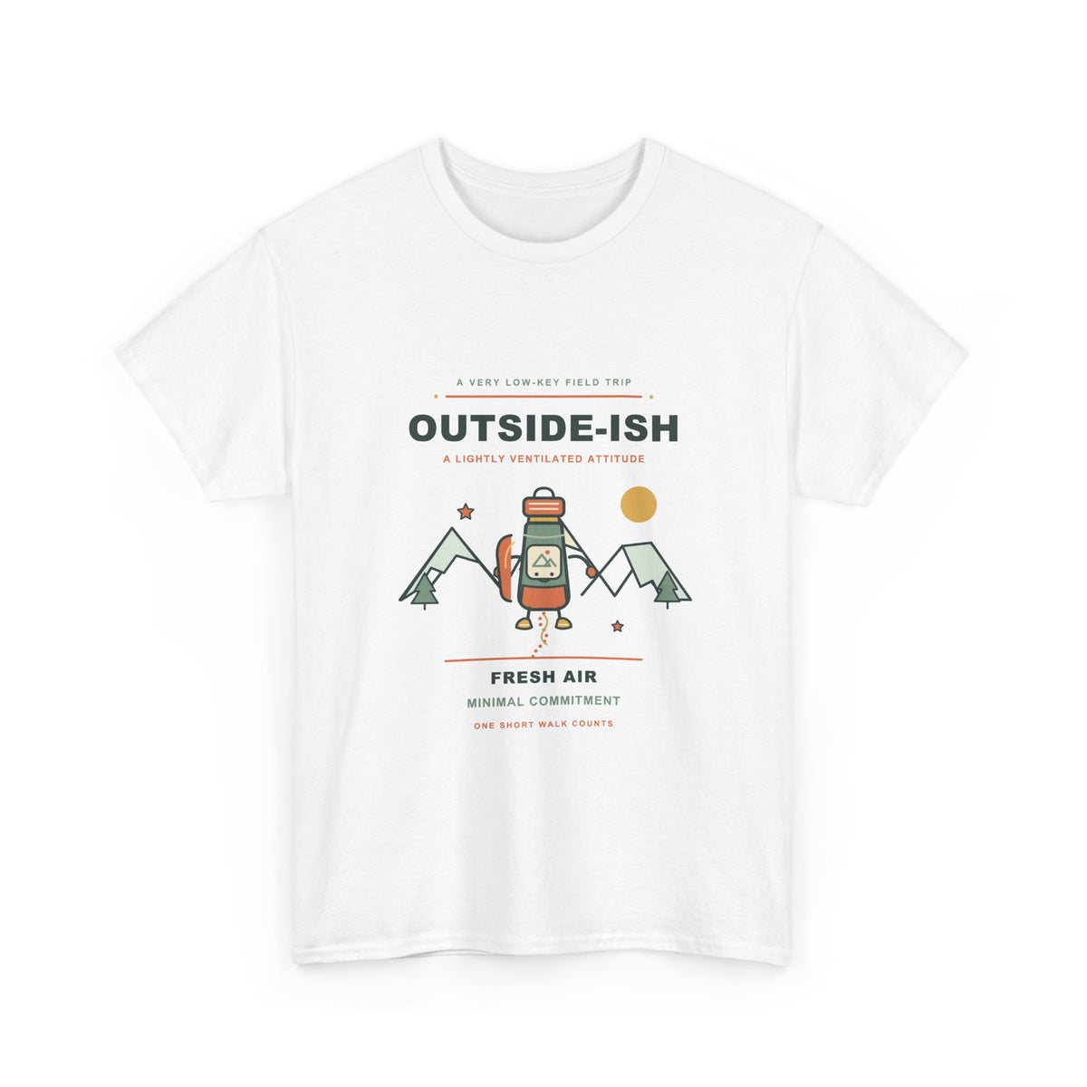 Outside-ish Tee — Fresh Air, Minimal Commitment | Funny Hiking Shirt