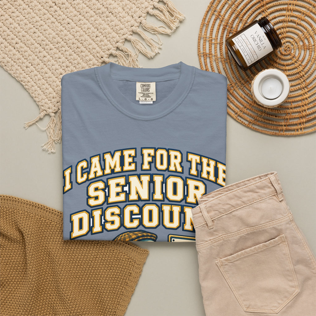 Funny Retirement Shirt I Came For The Senior Discount, Retirement Gift Tee, Comfort Colors Graphic Shirt