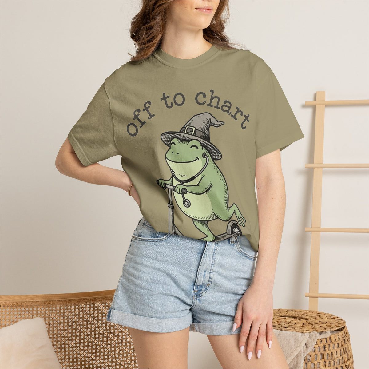 Off To Chart Shirt, Funny Witch Frog Nurse Tee, Charting Nurse Scooter Shirt, RN Gift