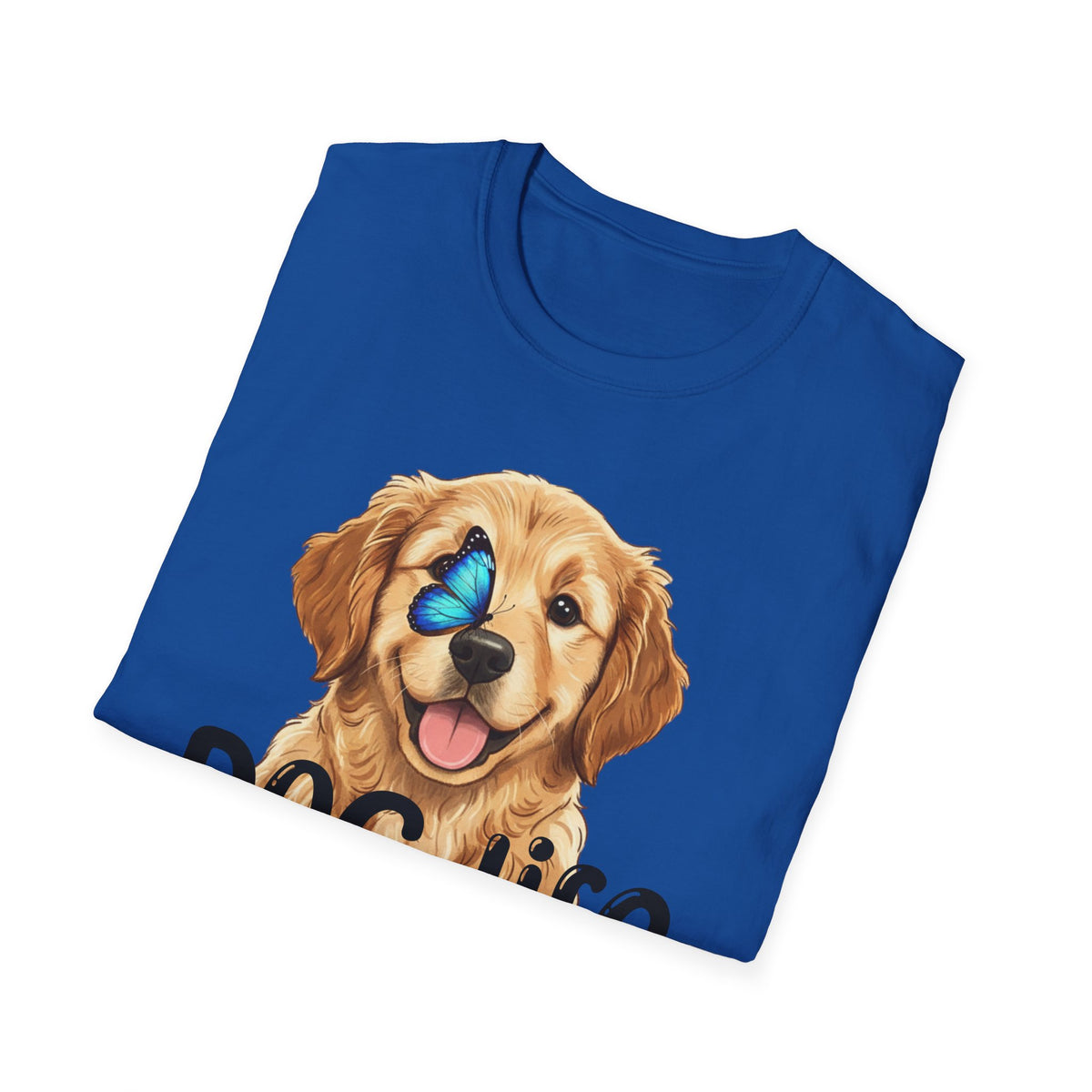 Dog Life T-Shirt – Golden Retriever with Butterfly Graphic