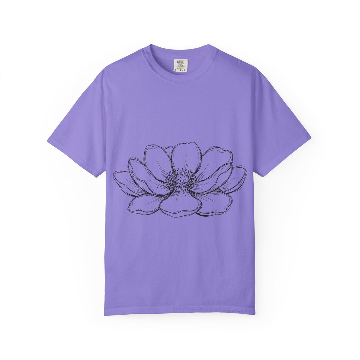 Anemone Flower Line Art Shirt, Minimal Botanical Drawing Tee, Single Bloom Shirt, Plant Lover Gift