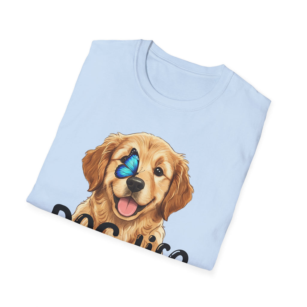 Dog Life T-Shirt – Golden Retriever with Butterfly Graphic