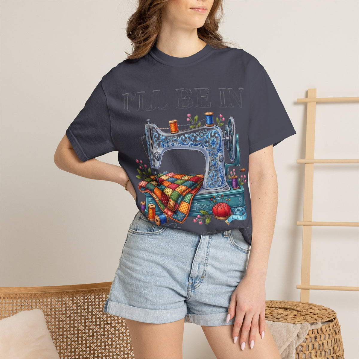 I'll Be In My Office Sewing Shirt, Vintage Sewing Machine Quilter Tee, Funny Seamstress Shirt, Quilter Gift