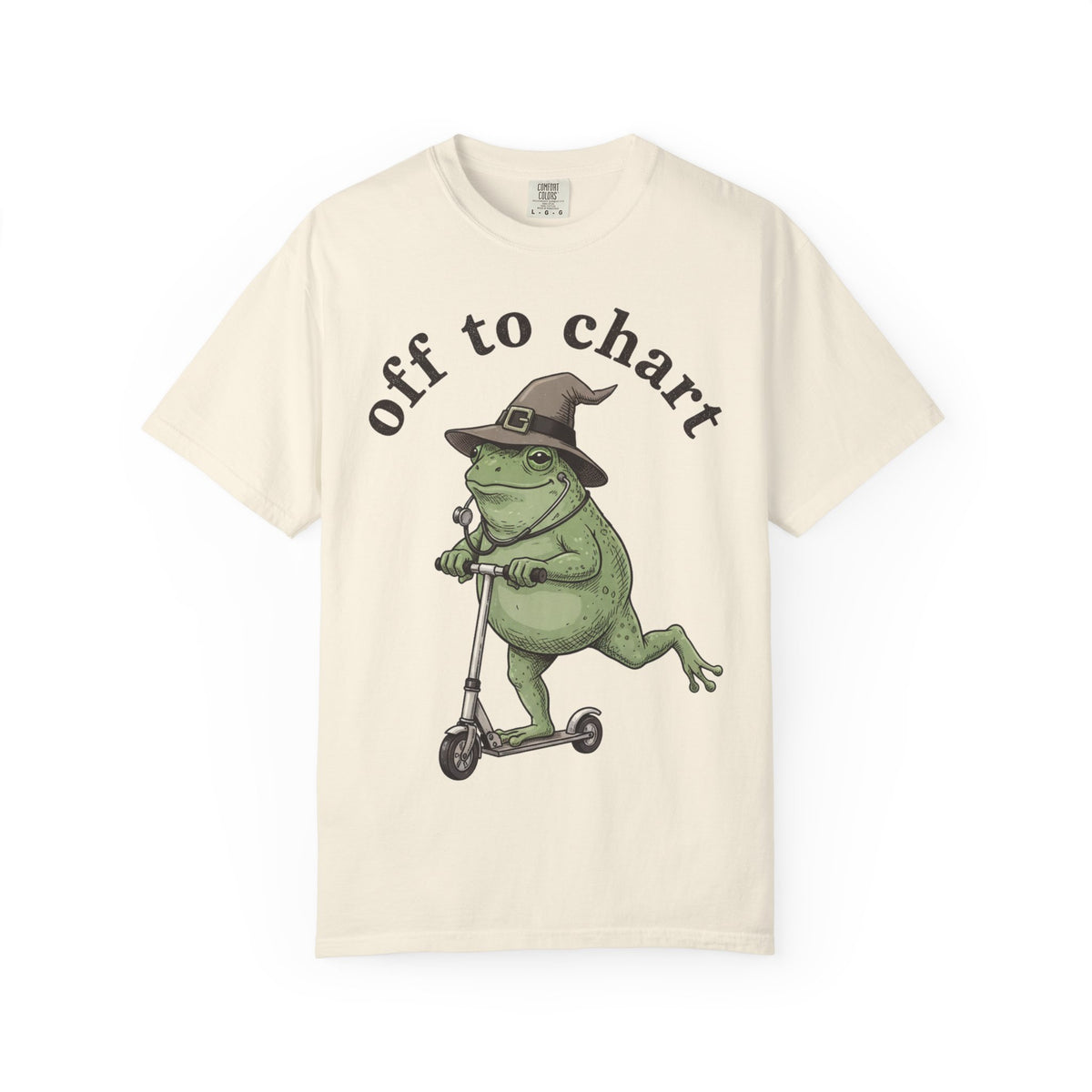 Off To Chart Shirt, Witch Hat Frog Nurse Scooter Tee, Funny Charting RN Shirt, Nurse Gift
