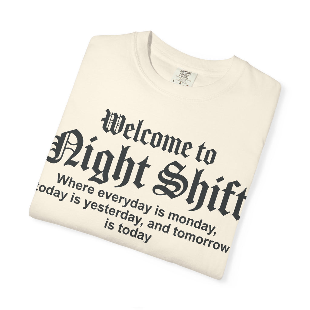 Welcome To Night Shift Bold Shirt, Gothic Type Nurse Tee, Shift Worker Humor Shirt, Nurse Gift