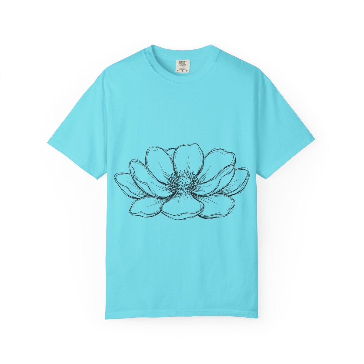 Anemone Flower Line Art Shirt, Minimal Botanical Drawing Tee, Single Bloom Shirt, Plant Lover Gift