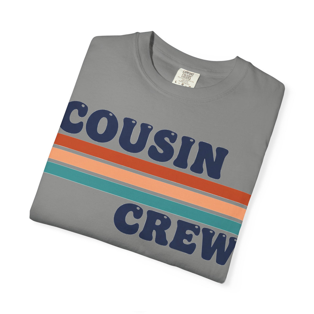 Cousin Crew Stacked Stripe Shirt, Vintage Stripe Family Tee, Matching Cousin Shirt, Reunion Gift
