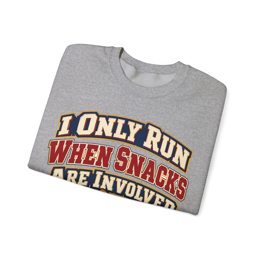 Funny Gym Sweatshirt I Only Run When Snacks Are Involved Corgi Sweatshirt, Funny Running Gift