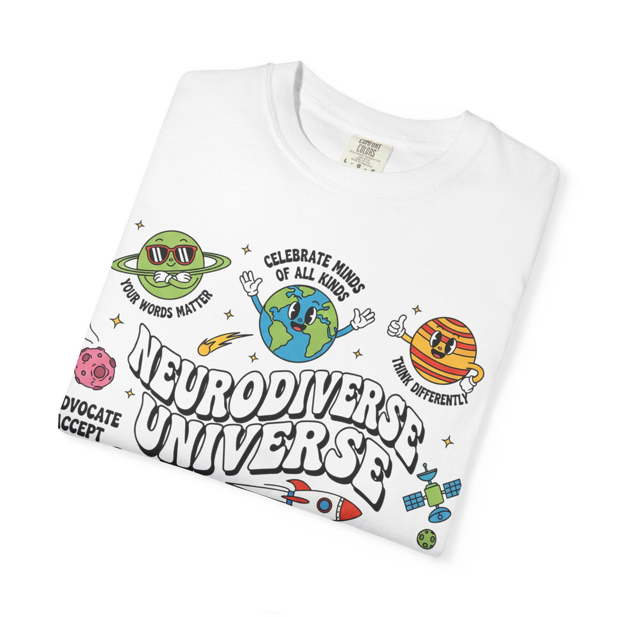 Neurodiverse Universe Bold Shirt, Celebrate Minds Of All Kinds Tee, Neurodiversity Pride Shirt, Advocate Gift