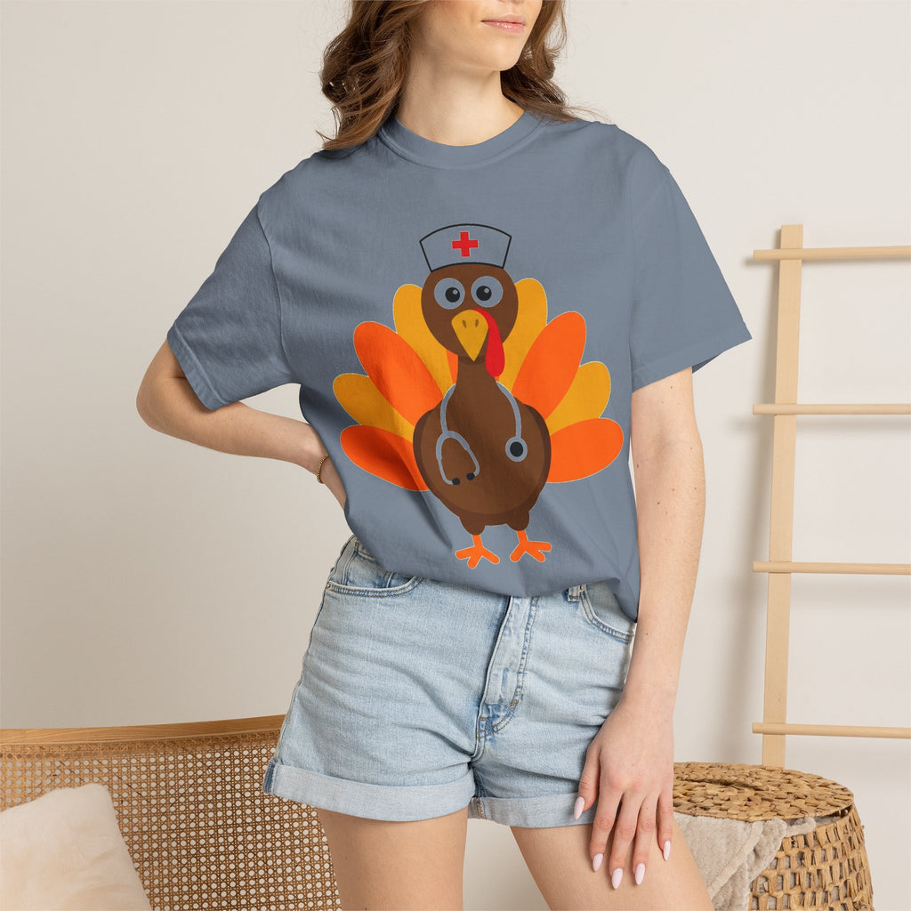 Nurse Turkey Shirt, Funny Thanksgiving Nurse Tee, Stethoscope Turkey Shirt, RN Holiday Gift