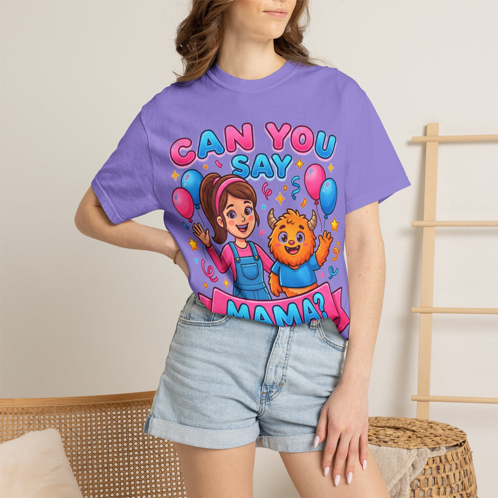 Can You Say Mama Shirt, Funny First Word Tee, Cute Monster Birthday Shirt, New Mom Gift
