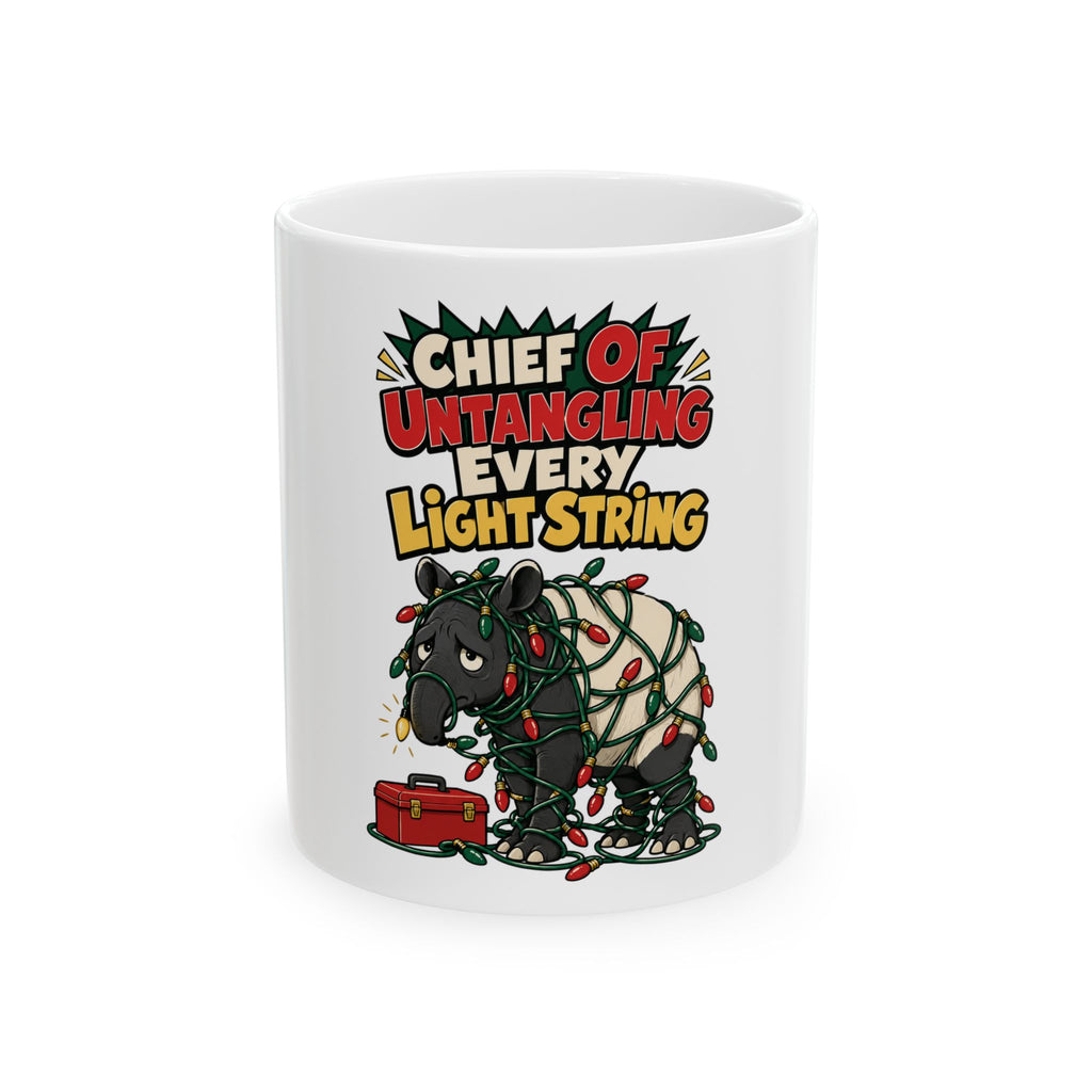 Chief Of Untangling Every Light String Mug, Funny Dad Christmas Gift, Secret Santa Stocking Stuffer, 11oz 15oz Coffee Mug
