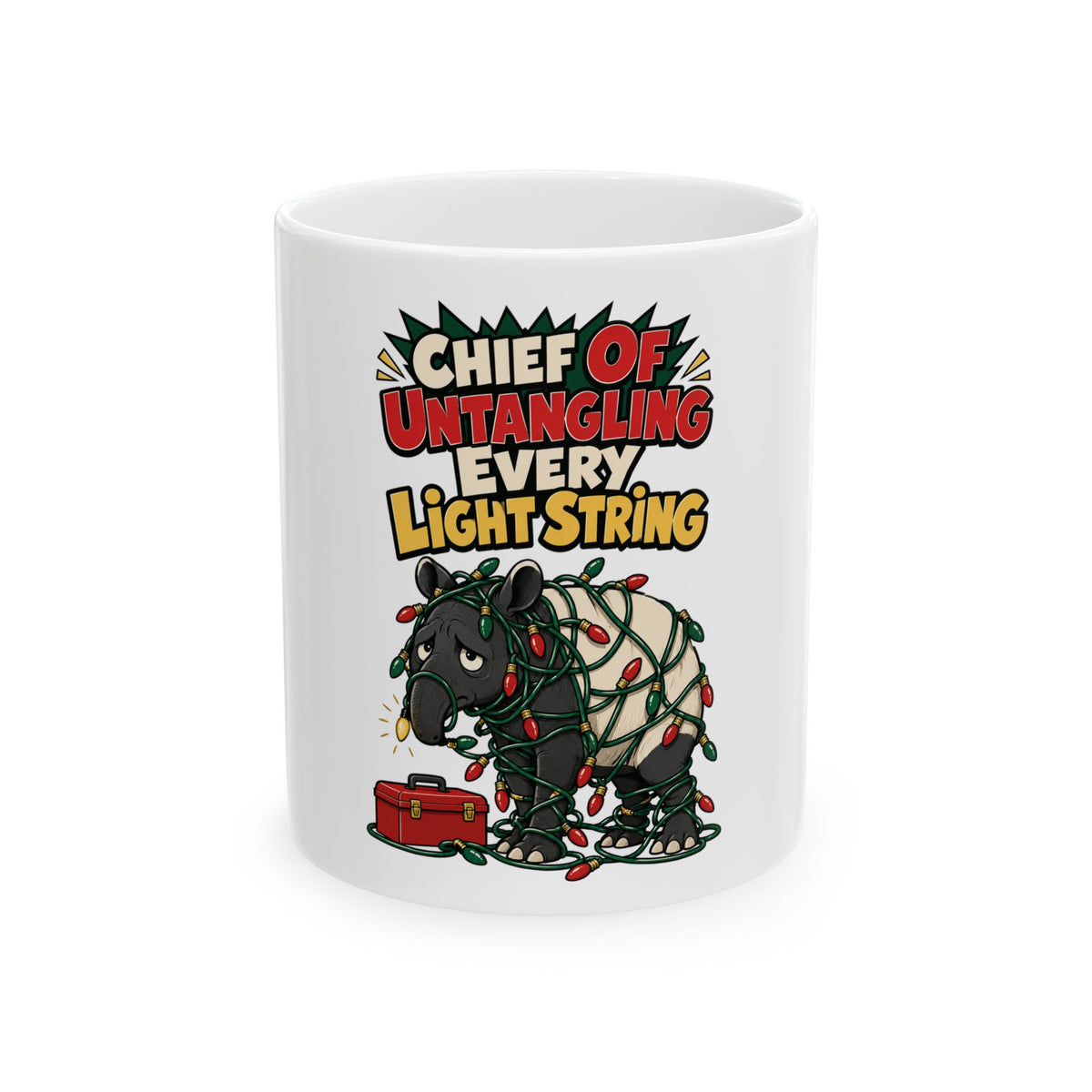 Chief Of Untangling Every Light String Mug, Funny Dad Christmas Gift, Secret Santa Stocking Stuffer, 11oz 15oz Coffee Mug