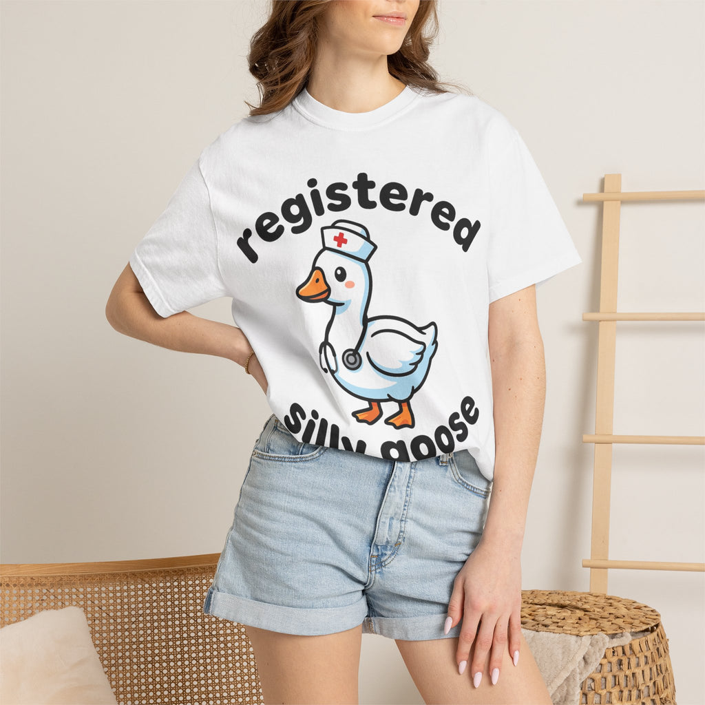 Registered Silly Goose Blushing Shirt, Cute Nurse Goose Tee, Funny RN Shirt, Nurse Week Gift