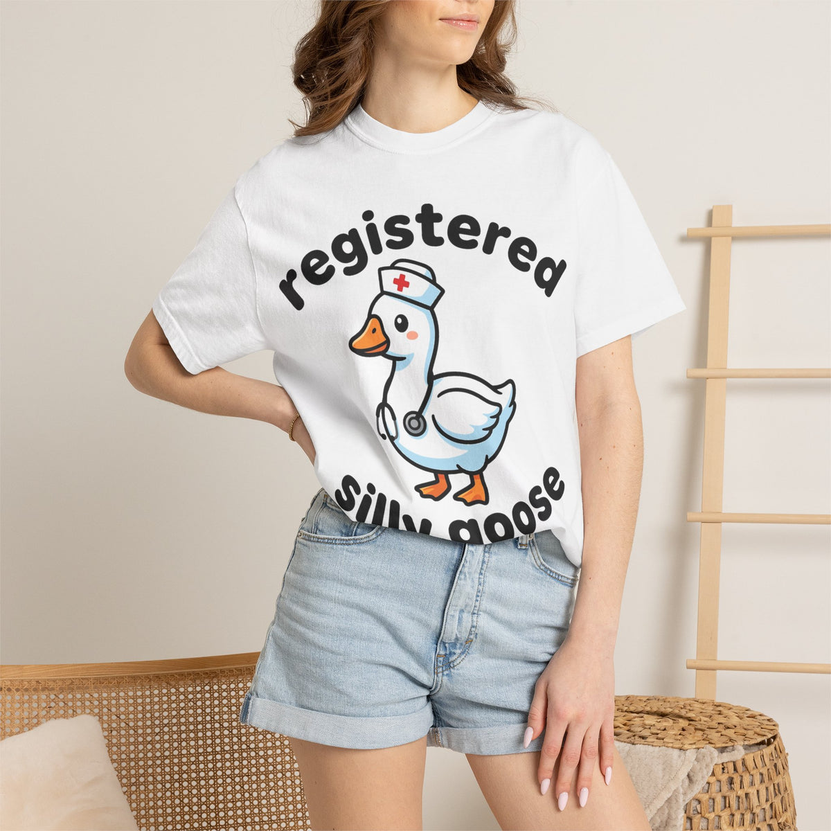 Registered Silly Goose Blushing Shirt, Cute Nurse Goose Tee, Funny RN Shirt, Nurse Week Gift