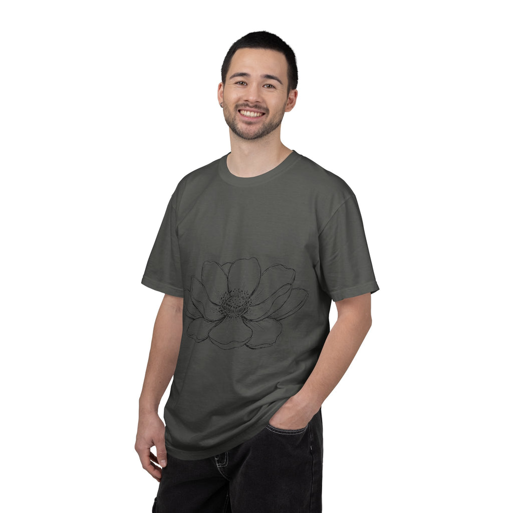 Anemone Flower Line Art Shirt, Minimal Botanical Drawing Tee, Single Bloom Shirt, Plant Lover Gift
