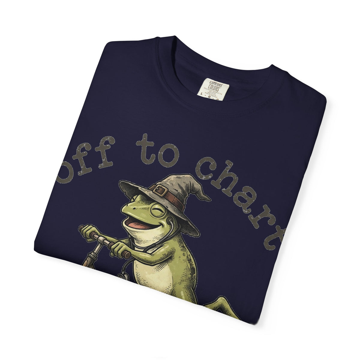 Off To Chart Grinning Frog Shirt, Nurse Frog Scooter Tee, Funny Charting Shirt, RN Gift