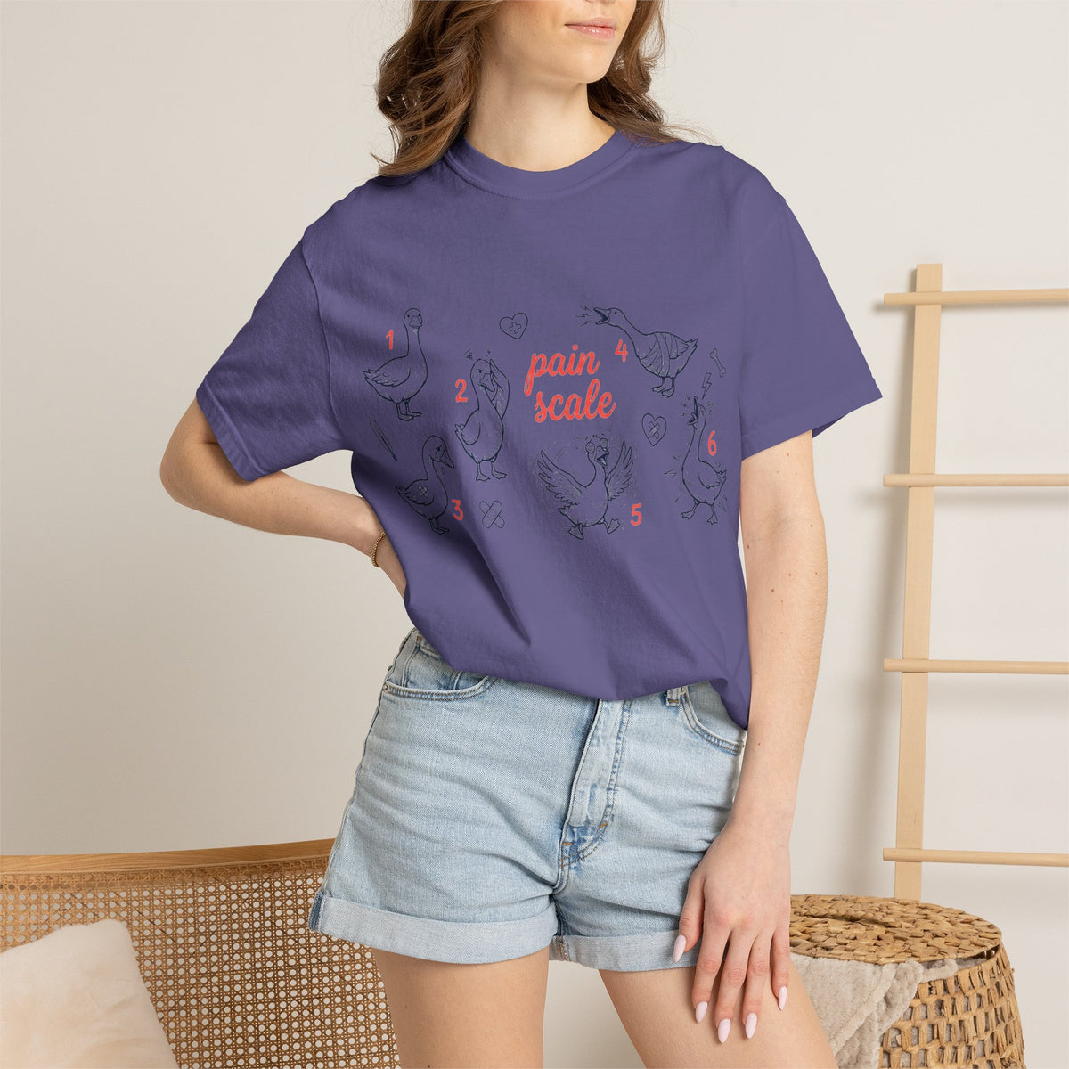 Goose Pain Scale Shirt, Funny Nurse Pain Chart Tee, 1 to 10 Goose Shirt, RN Gift