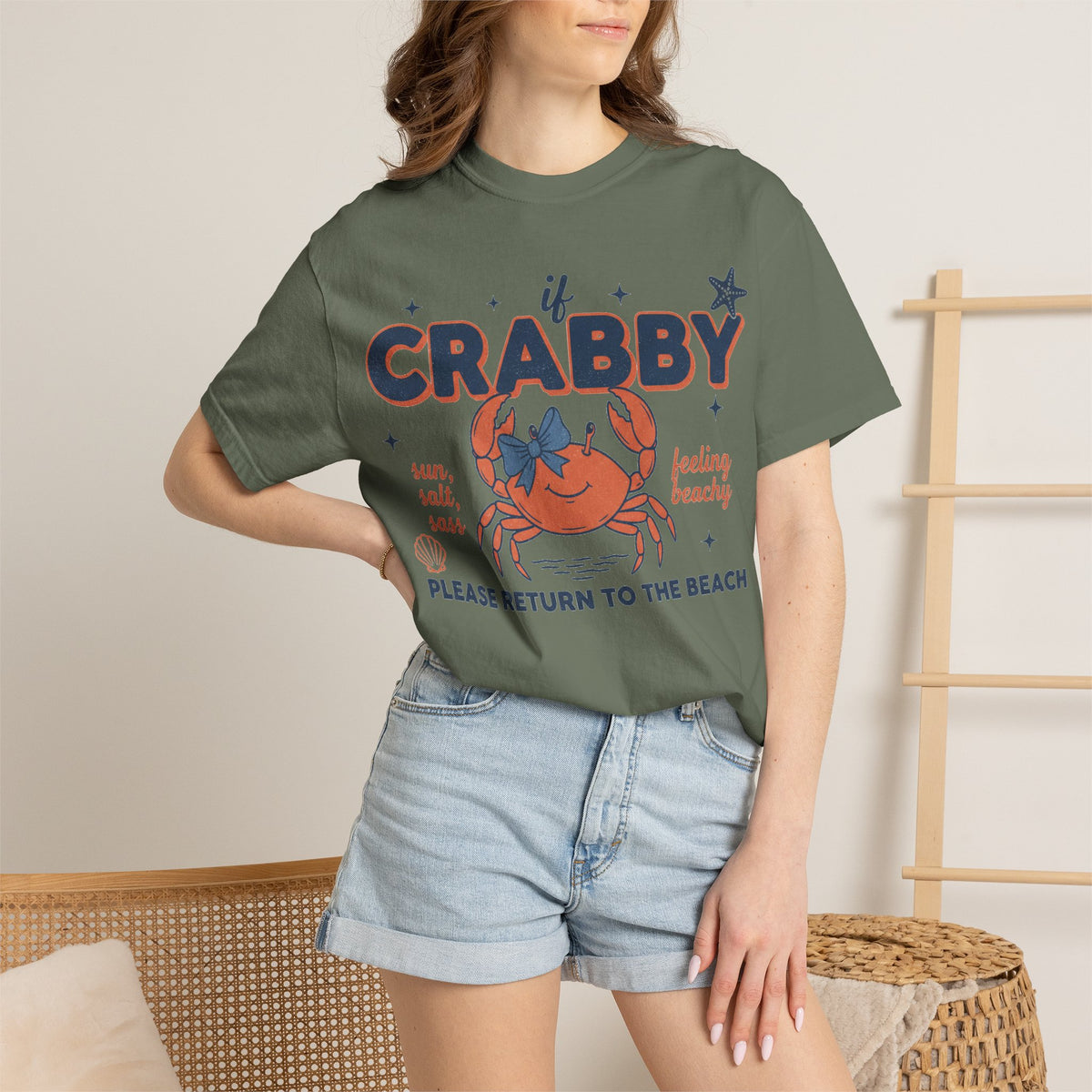 If Crabby Return To The Beach Bold Shirt, Retro Crab Coastal Tee, Funny Beach Shirt, Summer Gift