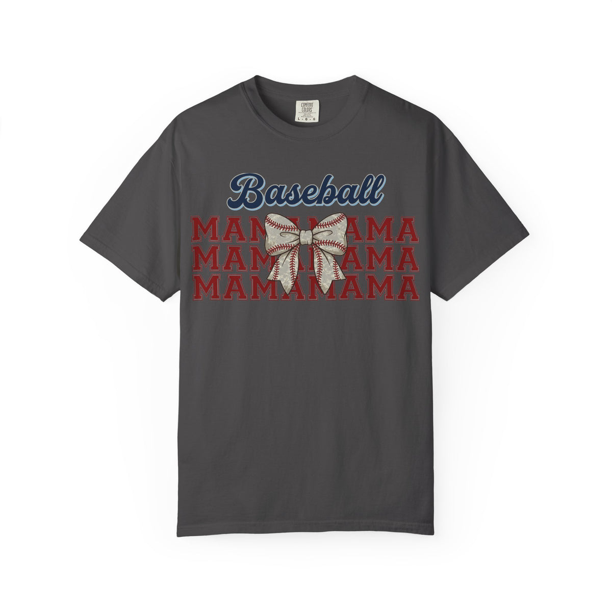 Baseball Mama Shirt, Stacked Varsity Mama Tee, Baseball Bow Mom Shirt, Game Day Baseball Mom Gift