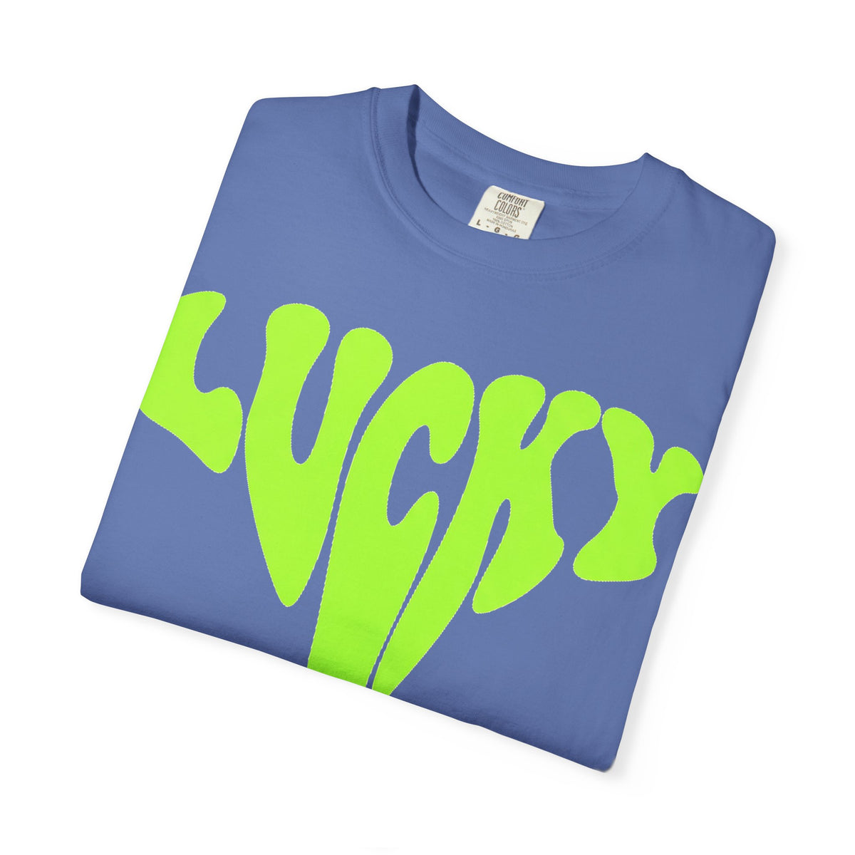 Lucky Drip Shirt, Neon Psychedelic Lettering Tee, Trippy St Patricks Day Shirt, Rave Gift