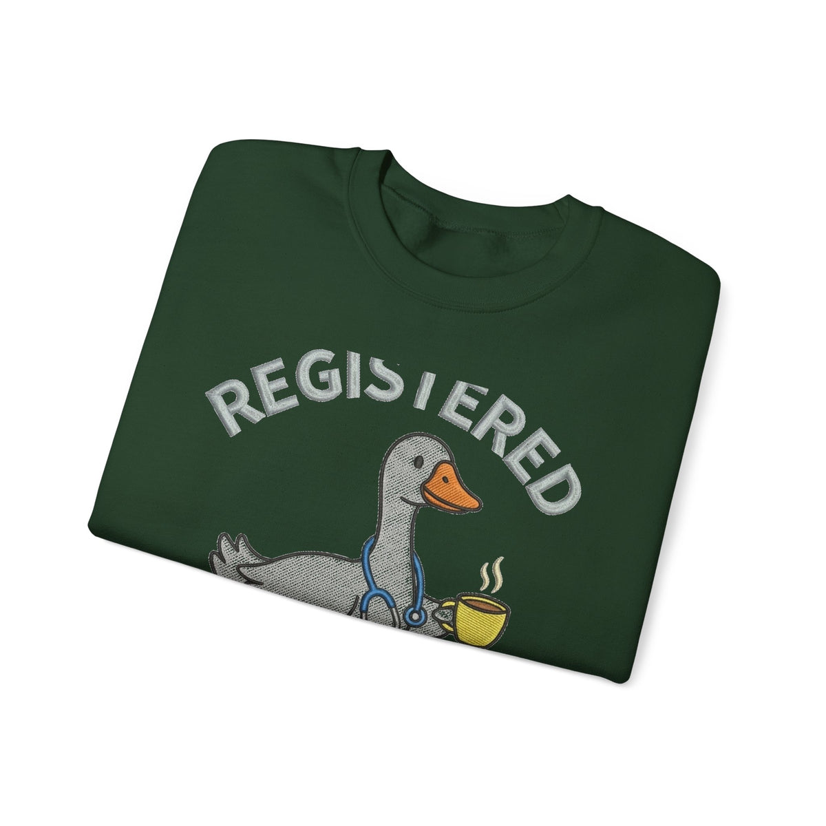 Registered Silly Goose Sweatshirt, Funny Goose Coffee Stethoscope Sweatshirt, Nurse Humor Gift, Silly Goose Nursing Student Sweatshirt, RN S